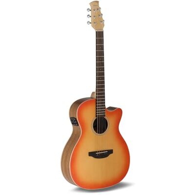 Applause Guitare électro-acoustique Jump OM Electro Cut Table en épicéa massif Fond en ovangkol Cutaway Honey Burst mat AEO-69-HB Applause Guitare électro-acoustique Jump OM Electro Cut Table en épicéa massif Fond en ovangkol Cutaway Honey Burst mat AEO-69-HB