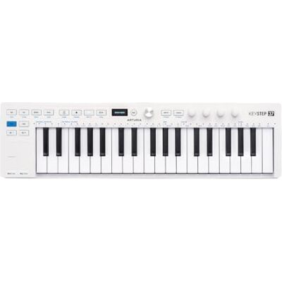 Arturia Keystep 37 MK2 Contrôleur MIDI portable, séquenceur et arpégiateur 37 touches Slimkeys, écran OLED, séquenceur à pas polyphonique, arpégiateur 16 modes, compatible CV blanc Arturia Keystep 37 MK2 Contrôleur MIDI portable, séquenceur et arpégiateur 37 touches Slimkeys, écran OLED, séquenceur à pas polyphonique, arpégiateur 16 modes, compatible CV blanc