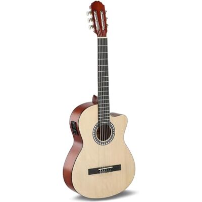 GEWA E-Acoustique Guitare Classique Basic Classic Electro 4/4 Corps Tilleul Micro 4-Band EQ avec accordeur Cutaway Couleur naturelle GEWA E-Acoustique Guitare Classique Basic Classic Electro 4/4 Corps Tilleul Micro 4-Band EQ avec accordeur Cutaway Couleur naturelle