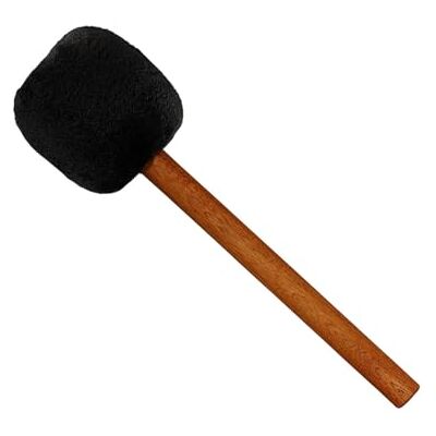 Sonic Energy Maillet de gong noir 34 cm En laine et fausse fourrure Manche en bois de sapele, pour joueur de gong, percussion, méditation (MGB-S) Sonic Energy Maillet de gong noir 34 cm En laine et fausse fourrure Manche en bois de sapele, pour joueur de gong, percussion, méditation (MGB-S)