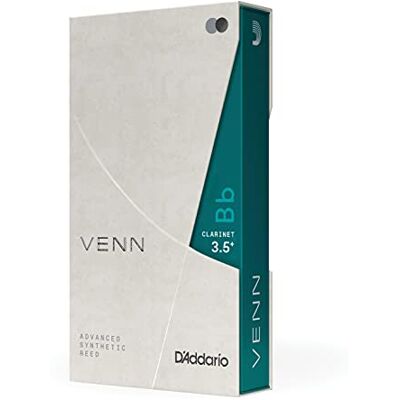 D'Addario VENN – Anches de clarinette synthétique G2 – Anche de clarinette en si bémol avec construction synthétique avancée de fibres polymères, résine, canne naturelle – Force 3,5+ D'Addario VENN – Anches de clarinette synthétique G2 – Anche de clarinette en si bémol avec construction synthétique avancée de fibres polymères, résine, canne naturelle – Force 3,5+