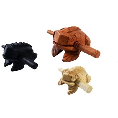 WADSUWAN SHOP Guiros – Lot de 3 instruments de percussion grenouille en bois de 10,2 cm, 7,6 cm, 7,9 cm, instrument de musique grenouille en bois (marron/noir/couleur naturelle) WADSUWAN SHOP Guiros – Lot de 3 instruments de percussion grenouille en bois de 10,2 cm, 7,6 cm, 7,9 cm, instrument de musique grenouille en bois (marron/noir/couleur naturelle)