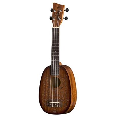 GEWA Soprano Ukulélé Manoa Pineapple Corps Sapelli Motif laser-Whisky Vintage Burst Bois naturel foncé incl. Gig Bag rembourré K-PA-Whisky GEWA Soprano Ukulélé Manoa Pineapple Corps Sapelli Motif laser-Whisky Vintage Burst Bois naturel foncé incl. Gig Bag rembourré K-PA-Whisky