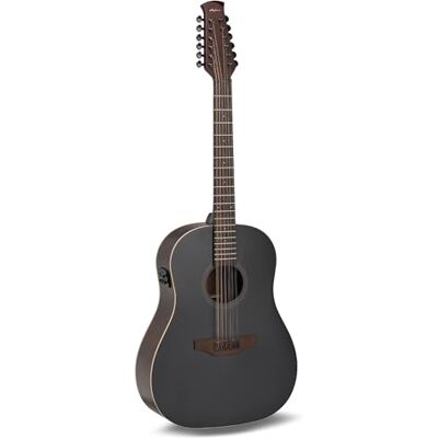 Applause Guitare électro-acoustique Jump Dark Matter 12 cordes 12 cordes Table en épicéa massif Fond en ovangkol Noir mat Préampli AP3TP AES12-69-5S Applause Guitare électro-acoustique Jump Dark Matter 12 cordes 12 cordes Table en épicéa massif Fond en ovangkol Noir mat Préampli AP3TP AES12-69-5S