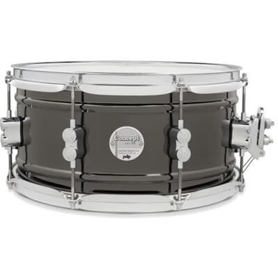 Pacific Drums Concept Series Metal Snare, 33 cm x 16.5 cm, Black Nickel Over Steel Comporte une coque en acier laminé de 1 mm d'épaisseur, à double perle, avec une finition en nickel noir Pacific Drums Concept Series Metal Snare, 33 cm x 16.5 cm, Black Nickel Over Steel Comporte une coque en acier laminé de 1 mm d'épaisseur, à double perle, avec une finition en nickel noir