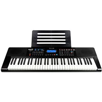 RockJam RJ461AX Clavier numérique portatif Alexa à 61 touches avec pupitre de musique, bloc d'alimentation, application Simply Piano et autocollants touches de note RockJam RJ461AX Clavier numérique portatif Alexa à 61 touches avec pupitre de musique, bloc d'alimentation, application Simply Piano et autocollants touches de note