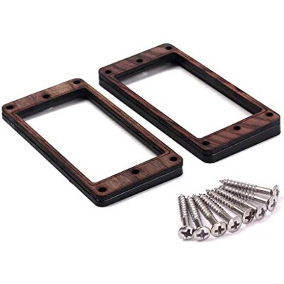 Alnicov Lot de 2 anneaux de micro Humbucker incurvés pour guitare Epiphone, palissandre Alnicov Lot de 2 anneaux de micro Humbucker incurvés pour guitare Epiphone, palissandre