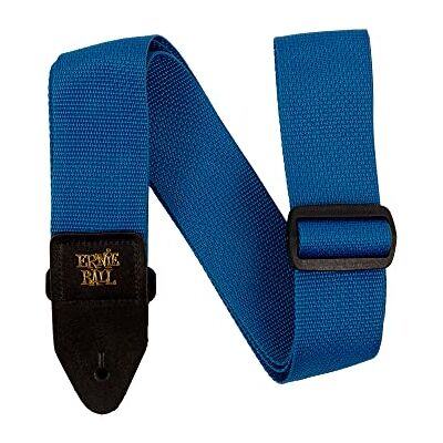 Ernie Ball Sangle de guitare en polypro bleu nacré et noir Ernie Ball Sangle de guitare en polypro bleu nacré et noir