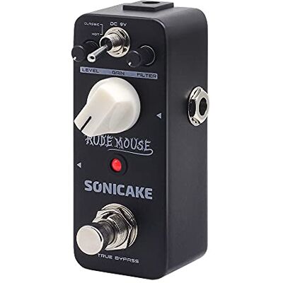 SONICAKE Pedal Distortion Pédales d'effets pour guitare 2 modes True Bypass Rude Souris SONICAKE Pedal Distortion Pédales d'effets pour guitare 2 modes True Bypass Rude Souris