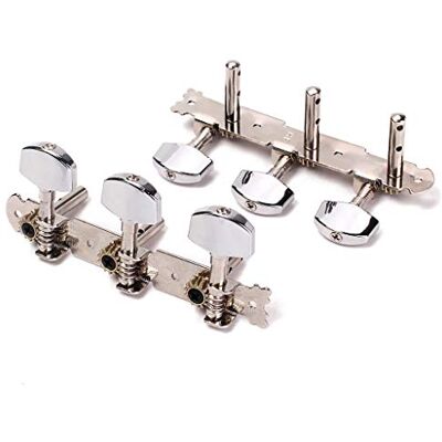 Alnicov Lot de 2 accordeurs de guitare classiques chromés Alnicov Lot de 2 accordeurs de guitare classiques chromés