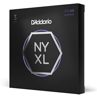 D'Addario Gitaarsnaren NYXL Elektrische Gitaarsnaren NYXL1149-3P Ongeëvenaarde Kracht, Stabiliteit bij het Stemmen, Verbeterde Mid-Range Voor 6-snarige Gitaren 11-49 Medium, 3-Pack D'Addario Gitaarsnaren NYXL Elektrische Gitaarsnaren NYXL1149-3P Ongeëvenaarde Kracht, Stabiliteit bij het Stemmen, Verbeterde Mid-Range Voor 6-snarige Gitaren 11-49 Medium, 3-Pack