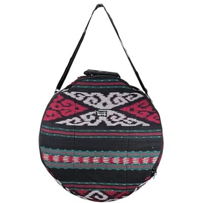 Terré Mysevendo Sac pour tambour chamanique en ikat coloré Ø 50 cm avec sangle de transport ronde pour tambour chaman Terré Mysevendo Sac pour tambour chamanique en ikat coloré Ø 50 cm avec sangle de transport ronde pour tambour chaman