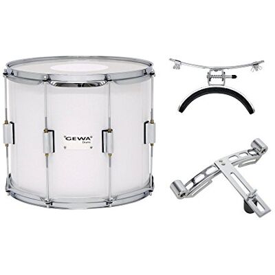 GEWA tambour de marche/tambour ténor, fût en bouleau blanc, 14 x 12", 8 tirants, peaux Remo USA, incl. plaque perforée et support de genou GEWA tambour de marche/tambour ténor, fût en bouleau blanc, 14 x 12", 8 tirants, peaux Remo USA, incl. plaque perforée et support de genou