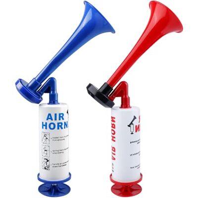 Vegena 2 Pièces Klaxon à Air Comprimé, Trompette Klaxon à Air, Klaxon à Main Pompe à Air en Métal, Corne de Brume Manuelle, Trompe de Stade Mégaphones pour Bateau, Voiture, Les événements Sportifs Vegena 2 Pièces Klaxon à Air Comprimé, Trompette Klaxon à Air, Klaxon à Main Pompe à Air en Métal, Corne de Brume Manuelle, Trompe de Stade Mégaphones pour Bateau, Voiture, Les événements Sportifs
