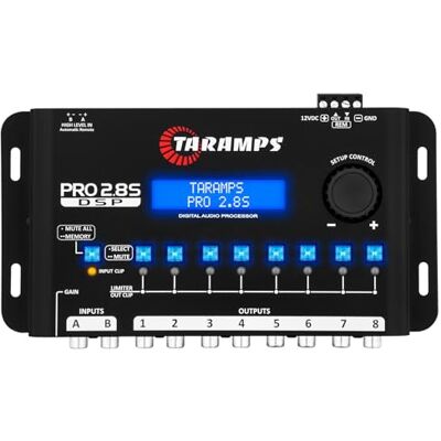 Taramp's Taramps Pro 2.8S DSP Crossover Full Digital Signal Audio Processeur et égaliseur avec séquenceur Égalisation graphique 15 bandes 12 prédéfinis EQ 2 canaux d'entrée et sortie 8 canaux audio de voiture Taramp's Taramps Pro 2.8S DSP Crossover Full Digital Signal Audio Processeur et égaliseur avec séquenceur Égalisation graphique 15 bandes 12 prédéfinis EQ 2 canaux d'entrée et sortie 8 canaux audio de voiture