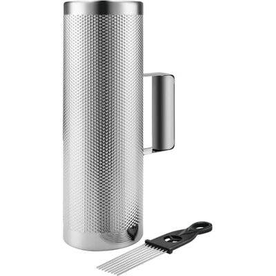 Flexzion Guiro en métal avec grattoir Shack 10,2 cm x 30,5 cm – Cylindre rond en acier inoxydable instrument de percussion latine à main avec poignée Guiro Outil d'entraînement musical pour groupes de Flexzion Guiro en métal avec grattoir Shack 10,2 cm x 30,5 cm – Cylindre rond en acier inoxydable instrument de percussion latine à main avec poignée Guiro Outil d'entraînement musical pour groupes de