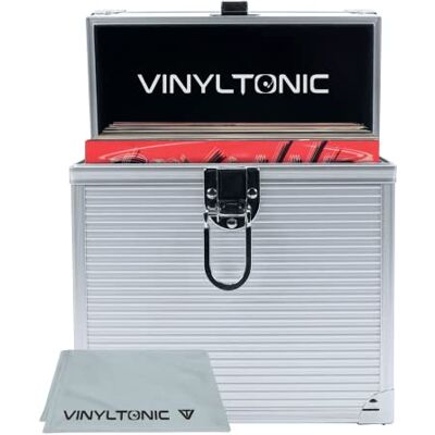 Vinyl Tonic Mallette de rangement en vinyle avec chiffon, 17,8 cm ou 30,5 cm, 3 couleurs au choix, Argent 17,8 Cm, Mallette Vinyl Tonic Mallette de rangement en vinyle avec chiffon, 17,8 cm ou 30,5 cm, 3 couleurs au choix, Argent 17,8 Cm, Mallette