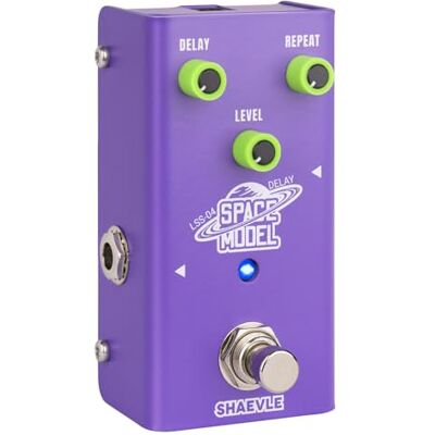 Shaevle Pédale de délai type Dumble Delay Guitar Pedal Délai de 500 ms, True Bypass, circuit entièrement analogique, format compact SPACE MODEL (Delay) Shaevle Pédale de délai type Dumble Delay Guitar Pedal Délai de 500 ms, True Bypass, circuit entièrement analogique, format compact SPACE MODEL (Delay)