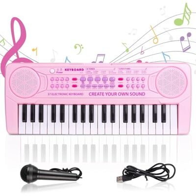 m zimoon Enfants Pianos Claviers, 37 Touches Électronique Musique Piano pour Enfants Portable Multifonctions Instruments de Musique Jouet Anniversaire Cadeau De Noël pour Garçons Filles Débutant m zimoon Enfants Pianos Claviers, 37 Touches Électronique Musique Piano pour Enfants Portable Multifonctions Instruments de Musique Jouet Anniversaire Cadeau De Noël pour Garçons Filles Débutant