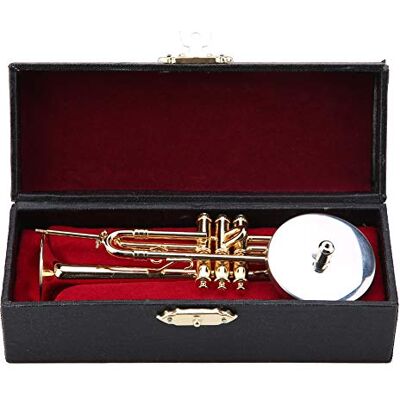 Garosa Miniature Trompette Réplique Mini Trompette En Boîte Top Grade Mini Instrument De Musique Modèle Plaqué Or Instrument Modèle Ornements Musicaux Garosa Miniature Trompette Réplique Mini Trompette En Boîte Top Grade Mini Instrument De Musique Modèle Plaqué Or Instrument Modèle Ornements Musicaux