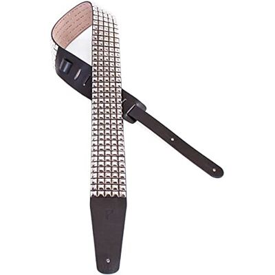 P Perri's Leathers Ltd. Perri's Leathers Ltd Sangles de guitare à clous argentés réglables pour guitares basses/acoustiques/électriques P Perri's Leathers Ltd. Perri's Leathers Ltd Sangles de guitare à clous argentés réglables pour guitares basses/acoustiques/électriques
