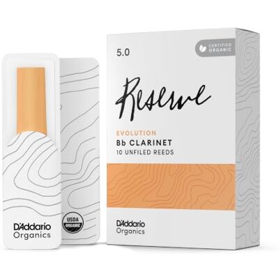 D'Addario Organique Reserve Evolution Bb Anches de Clarinette Anches pour Clarinette Le Premier et le Seul Roseau Biologique 4.5 Force, 10 Paquet D'Addario Organique Reserve Evolution Bb Anches de Clarinette Anches pour Clarinette Le Premier et le Seul Roseau Biologique 4.5 Force, 10 Paquet