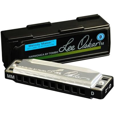 Lee Oskar Harmonica Melody Maker Ré majeur pour Rhythm and Blues, Country, Afro, Clave, Reggae, Jazz Standards 10 trous diatonique Plaques d'accord en laiton Lee Oskar Harmonica Melody Maker Ré majeur pour Rhythm and Blues, Country, Afro, Clave, Reggae, Jazz Standards 10 trous diatonique Plaques d'accord en laiton