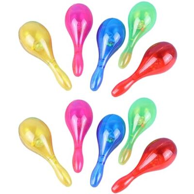 Kelisdi Lot de 10 maracas LED clignotantes avec effets lumineux automatiques pour l'éducation musicale DJ Promo Maracas Kelisdi Lot de 10 maracas LED clignotantes avec effets lumineux automatiques pour l'éducation musicale DJ Promo Maracas