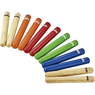 Nino Percussion Nino 502 de Mc klangh࣠¶ lzer Lot de 6 paires MULTI COLOR Claves Nino Percussion Nino 502 de Mc klangh࣠¶ lzer Lot de 6 paires MULTI COLOR Claves