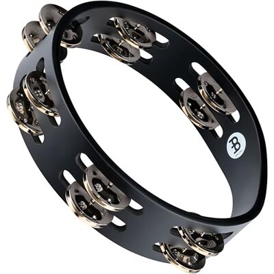 Meinl Percussion Tambourin compact en bois (CTA2S-BK) 2 rangées Diamètre : 20,32 cm Chêne siam/acier Noir/naturel Meinl Percussion Tambourin compact en bois (CTA2S-BK) 2 rangées Diamètre : 20,32 cm Chêne siam/acier Noir/naturel