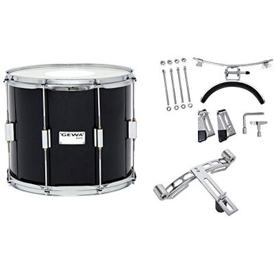 GEWA tambour de marche/tambour ténor, fût en bouleau noir, 14 x 10", 8 tirants, peaux Remo USA, incl. plaque perforée et support de genou GEWA tambour de marche/tambour ténor, fût en bouleau noir, 14 x 10", 8 tirants, peaux Remo USA, incl. plaque perforée et support de genou