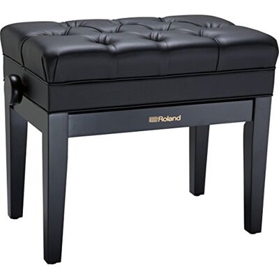 Roland Banc de piano en ébène brillant avec assise en vinyle et compartiment de rangement pour partitions RPB-500PE Roland Banc de piano en ébène brillant avec assise en vinyle et compartiment de rangement pour partitions RPB-500PE
