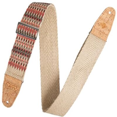 Levy's Kedu MH8P-006 Sangle en chanvre naturel avec extrémités en liège et poche 5,1 cm Levy's Kedu MH8P-006 Sangle en chanvre naturel avec extrémités en liège et poche 5,1 cm