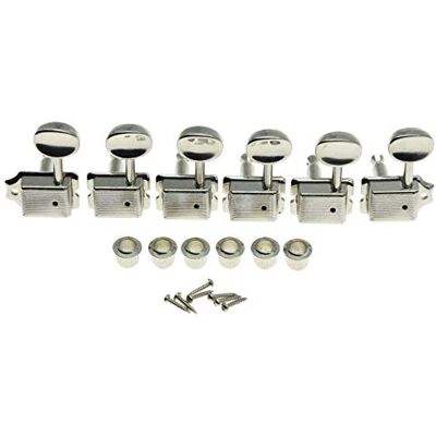 KAISH Accordeur gaucher en nickel vintage pour guitare Stratocaster Tele Corée KAISH Accordeur gaucher en nickel vintage pour guitare Stratocaster Tele Corée