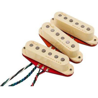 Fender Ultra Noiseless Hot Strat Gitaar Pickups Set, 3x 3x ruisvrije single-coil elementen, Stratocaster upgrade, bromonderdrukking, blues- en rockklanken, direct te monteren Fender Ultra Noiseless Hot Strat Gitaar Pickups Set, 3x 3x ruisvrije single-coil elementen, Stratocaster upgrade, bromonderdrukking, blues- en rockklanken, direct te monteren