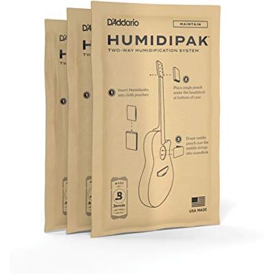 D'Addario Lot d'humidificateur de guitare Packs de conditionnement du système d'humidification à deux voies pour maintenir le bon niveau d'humidification de la guitare 3 paquets D'Addario Lot d'humidificateur de guitare Packs de conditionnement du système d'humidification à deux voies pour maintenir le bon niveau d'humidification de la guitare 3 paquets