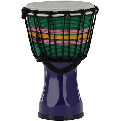 GEWA Liberty Djembé Système d'accord: par corde Diamètre : 7" (17,8 cm) Hauteur : 12,5" (31,5 cm) Nombre de cordes : 14 Couleur : Violet GEWA Liberty Djembé Système d'accord: par corde Diamètre : 7" (17,8 cm) Hauteur : 12,5" (31,5 cm) Nombre de cordes : 14 Couleur : Violet