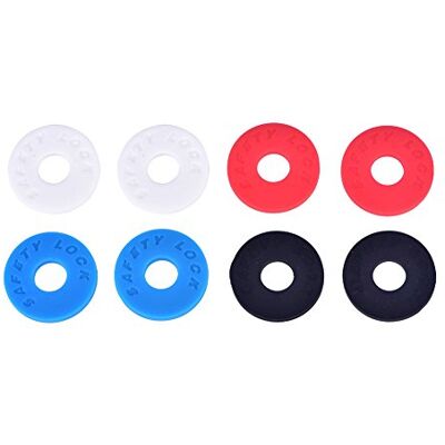 Dilwe Lot de 4 paires de verrous de sangle de guitare en silicone pour guitare électrique acoustique, basse Dilwe Lot de 4 paires de verrous de sangle de guitare en silicone pour guitare électrique acoustique, basse