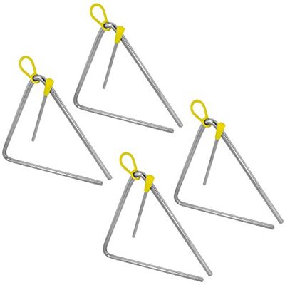 Tiger TRI14-4-MT Lot de 4 instruments triangulaires avec mailloche 20 cm Tiger TRI14-4-MT Lot de 4 instruments triangulaires avec mailloche 20 cm