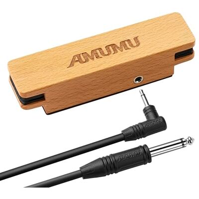 Amumu SP30 Woody Microphone magnétique pour guitare acoustique à bobine unique en néodyme Amumu SP30 Woody Microphone magnétique pour guitare acoustique à bobine unique en néodyme