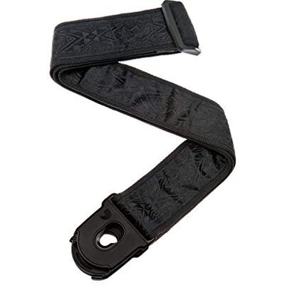 D'Addario Planet Waves 50PLB01 Planet Lock Sangle de guitare Black Satin D'Addario Planet Waves 50PLB01 Planet Lock Sangle de guitare Black Satin