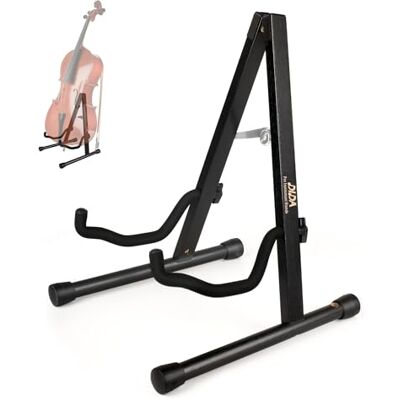 DIDA Support de guitare pour guitare acoustique, support de sol en bois pour guitares acoustiques, rembourrage en caoutchouc antidérapant et bras en mousse (bois noir, violoncelle) DIDA Support de guitare pour guitare acoustique, support de sol en bois pour guitares acoustiques, rembourrage en caoutchouc antidérapant et bras en mousse (bois noir, violoncelle)