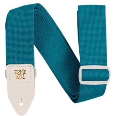 Ernie Ball Sangle de guitare en polypropylène, bleu sarcelle et blanche (P05349) Ernie Ball Sangle de guitare en polypropylène, bleu sarcelle et blanche (P05349)