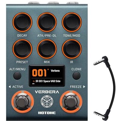 HOTONE Hardware Convolution Reverb Pédale avec charge infrarouge instantanée, design double moteur, clonage infrarouge et 120 réponses d'impulsions intégrées Verbera NC-200 HOTONE Hardware Convolution Reverb Pédale avec charge infrarouge instantanée, design double moteur, clonage infrarouge et 120 réponses d'impulsions intégrées Verbera NC-200
