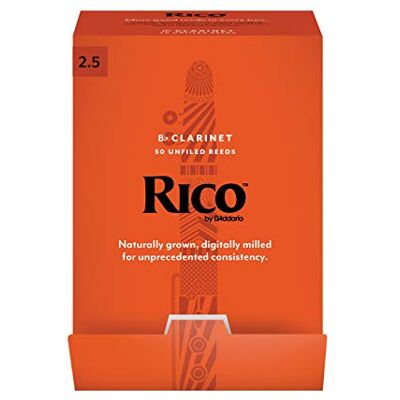 D'Addario Anches de clarinette Sib Rico Anches de clarinette Anches de clarinette 2.5, 50-Pack D'Addario Anches de clarinette Sib Rico Anches de clarinette Anches de clarinette 2.5, 50-Pack