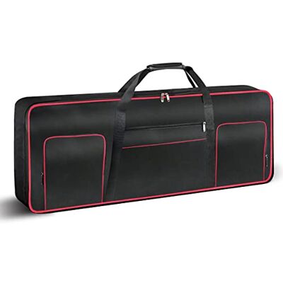 Ruibo Étui pour clavier à 61 touches, portable et durable, tissu Oxford 600D imperméable avec étui rembourré en coton de 10 mm, 101,6 x 40,6 x 15,2 cm, noir + rouge Ruibo Étui pour clavier à 61 touches, portable et durable, tissu Oxford 600D imperméable avec étui rembourré en coton de 10 mm, 101,6 x 40,6 x 15,2 cm, noir + rouge
