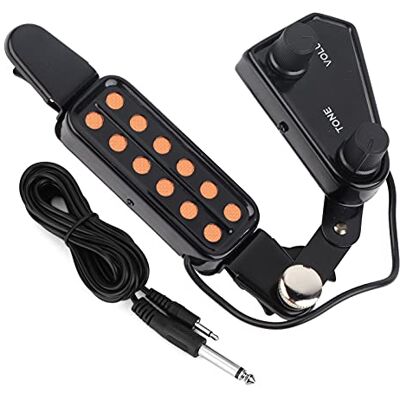 Keenso Micro guitare, transducteur magnétique à 12 trous sonores Préamplificateur magnétique pour guitare acoustique avec réglage de la tonalité et du volume Kit d'accordeur de volume pour guitare acoustique Keenso Micro guitare, transducteur magnétique à 12 trous sonores Préamplificateur magnétique pour guitare acoustique avec réglage de la tonalité et du volume Kit d'accordeur de volume pour guitare acoustique