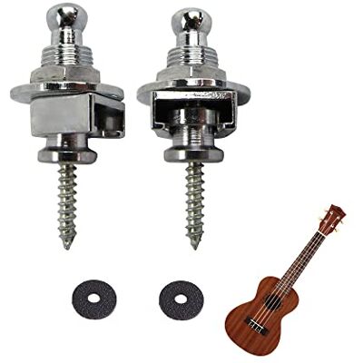 Naisfei Lot de 2 serrures pour sangle de guitare Pour acoustique, électrique, guitare basse Naisfei Lot de 2 serrures pour sangle de guitare Pour acoustique, électrique, guitare basse