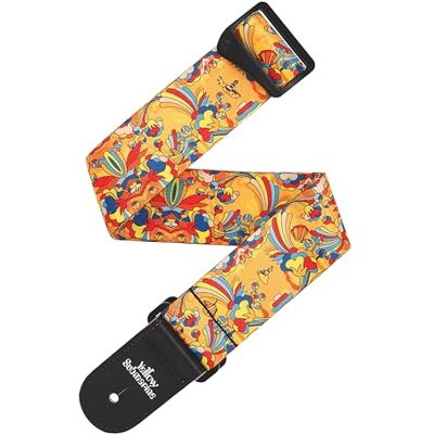 D'Addario Beatles Sangle de guitare Beatles en polyester Motif sous-marin Jaune Prairie D'Addario Beatles Sangle de guitare Beatles en polyester Motif sous-marin Jaune Prairie
