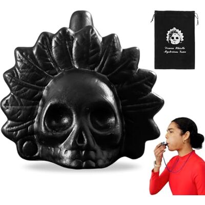 PORFOYO Sifflet de La Mort Aztèque, Hurlant avec Cris Humains Réalistes, Sifflet Azteque de La Mort en Crâne Bronze, Death Whistle pour Halloween Jour Des Morts Cadeau Unique Sifflet de Mort de Crâne PORFOYO Sifflet de La Mort Aztèque, Hurlant avec Cris Humains Réalistes, Sifflet Azteque de La Mort en Crâne Bronze, Death Whistle pour Halloween Jour Des Morts Cadeau Unique Sifflet de Mort de Crâne